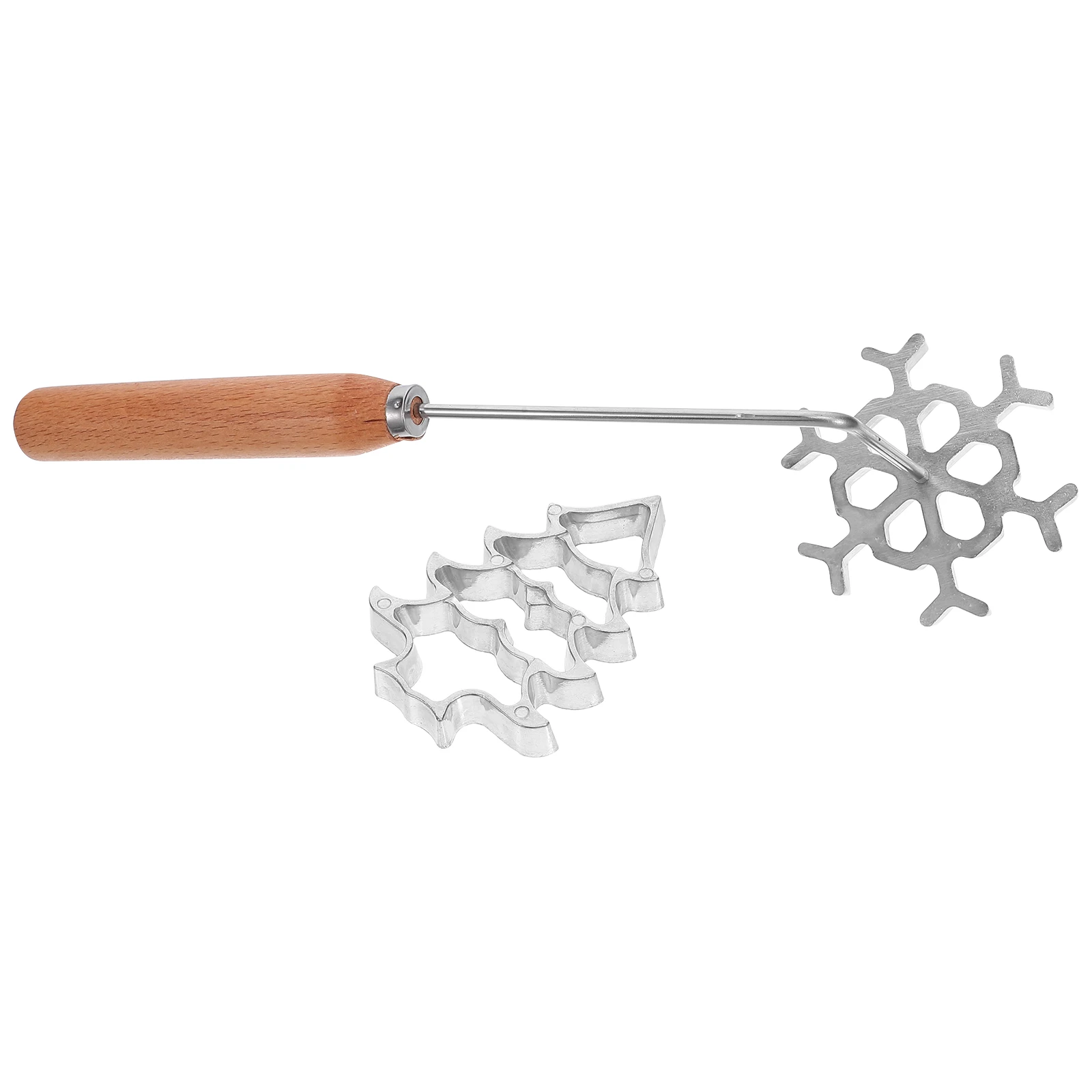

3pcs Aluminum Alloy Bunuelos Mold With Handle For Rosette Cookies Swedish Cookie Maker Waffle Molds Fried Snack Kitchen Baking