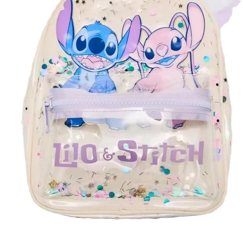 Disney Lilo & Stitch Cartoon Pailletten Rucksack weibliche Mode Dame hohe Kapazität wasserdichte College Rucksack Mädchen Reisebuch Tasche