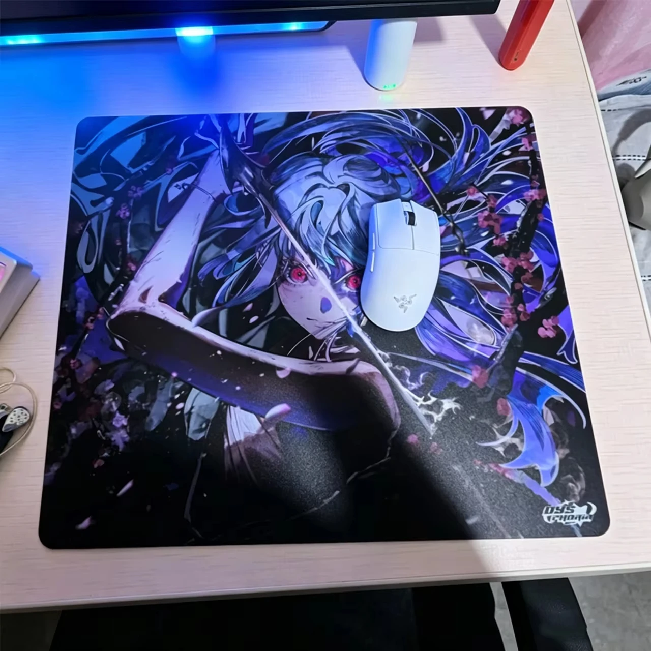 For D-DYSPHARIA SAYO Series Tempered Glass Gaming Mouse Pad Micro Etched Non-Slip Ultra Hard Desktop Game Mousepad Customizable