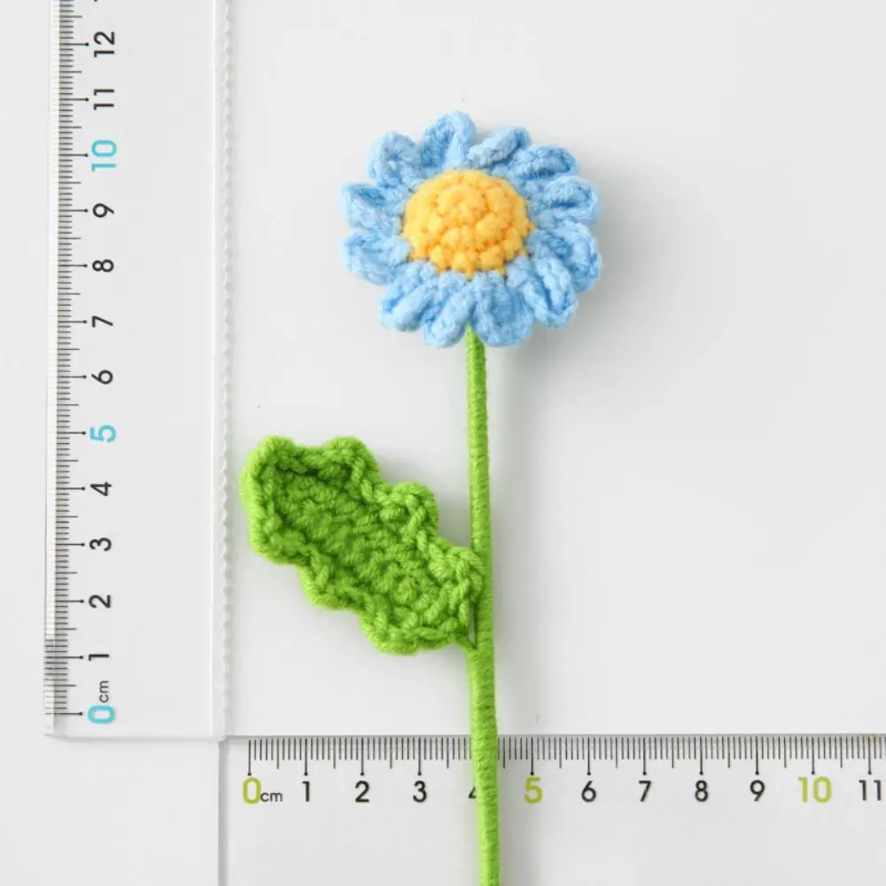 

Book Page Marker 3D Flower Bookmark Book Paginator Flower Book Clip Handmade Knitted Book Clip Weaved Simulated Flower