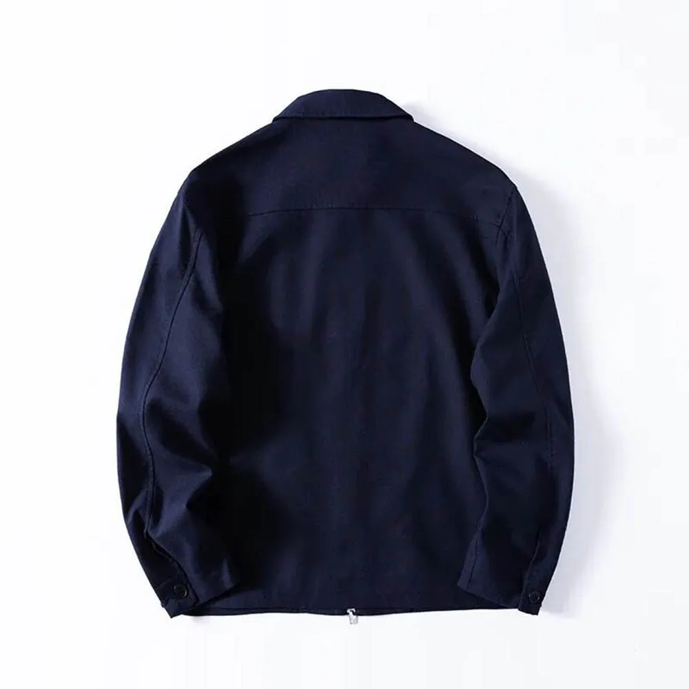 Mens Autumn Shirt Plain Business Casual Shirt Mature Simple Daily Office All-Match Long-Sleeved Top Men'S Clothing