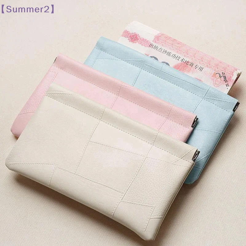【Xia2】Automatic Self-Closing Coin Purse Slim PU Leather Long Wallet Mini Earphone Lipstick Storage Bag Portable Cash Card Holder