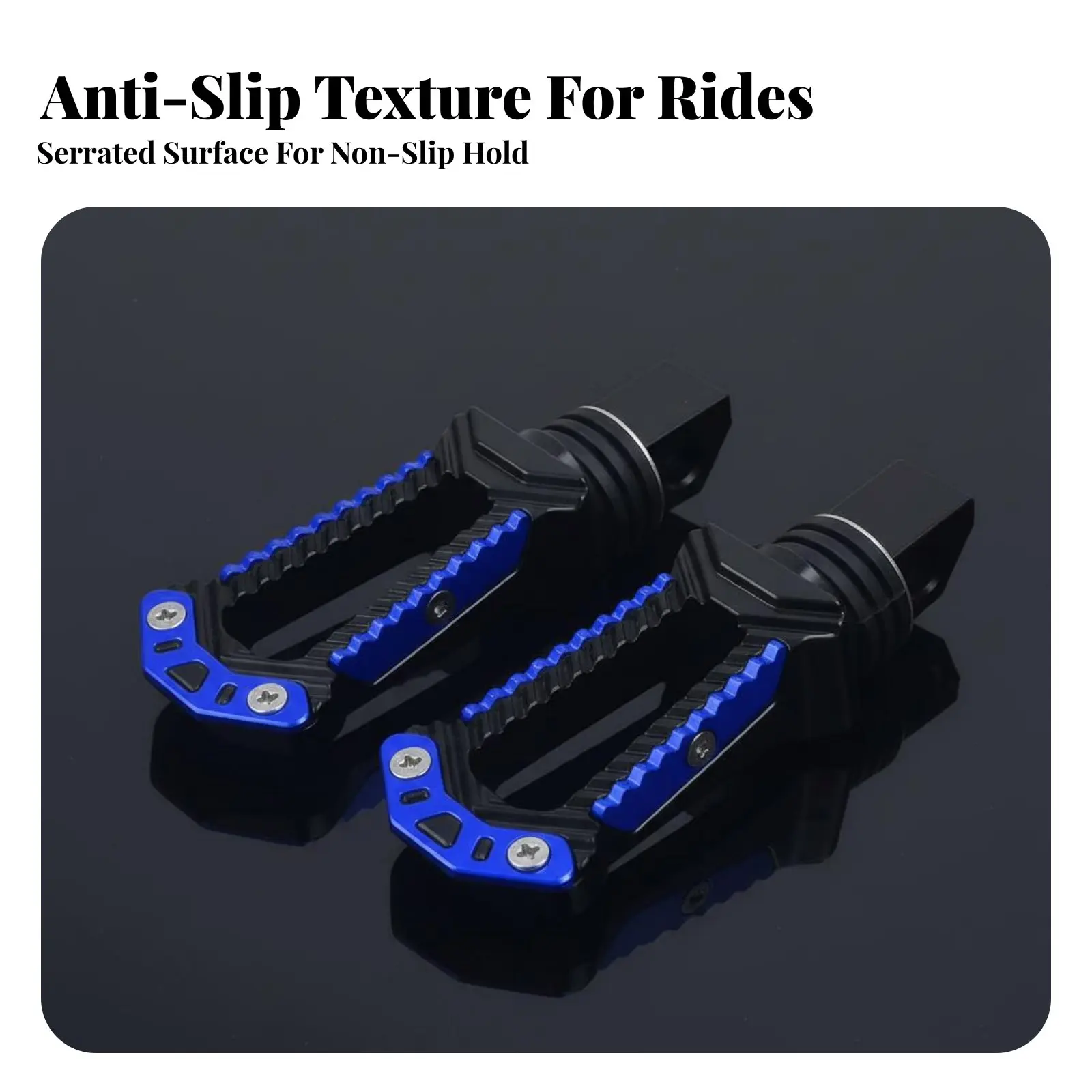 2 Pieces CNC Aluminum Footpeg Anti-Slip Surface Motorcycle Footpeg Rear Footrest Stylish Design Motorcycle Foot Pedal