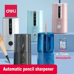 Deli Automatic Electric Pencil Sharpener for Children Colored Pencil Sharpner Machine Office School Stationery Pencil Knife