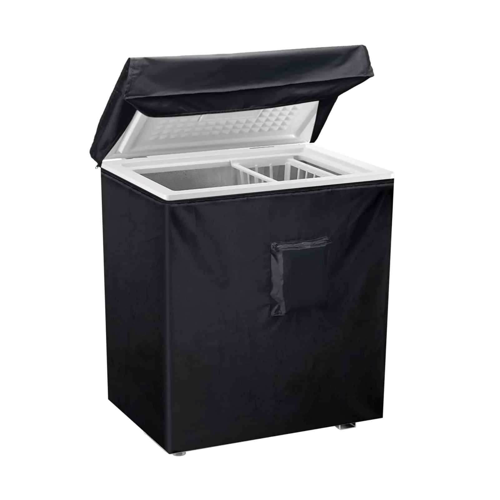 

Top With Zipper Chest Freezer Cover Freezer In Style Freezer Covers For Outside Chest Freezer All Black 71*58*87cm