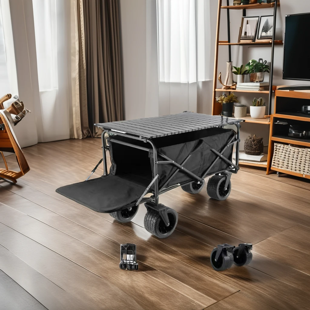 

Wholesale Folding Multifunctional 600D Oxford Cloth Carbon Steel Wagon Customizable OEM Outdoor Camping Cart