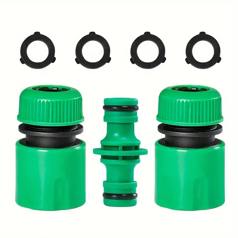 Horticultural universal irrigation green quick connect 4-point water connector nipple docking watering sprinkler pipe connector