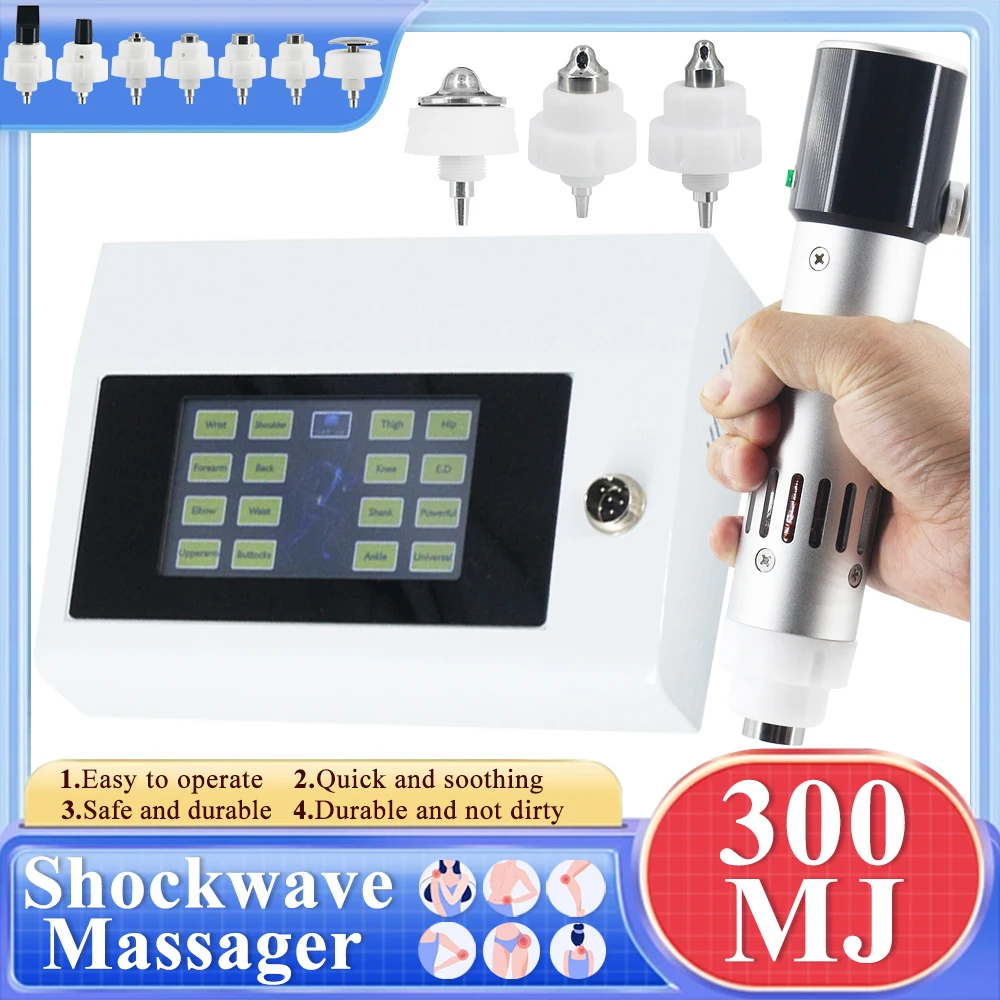 Newest Physiotherapy Shockwave Therapy Machine 300MJ Shock Wave Massager For ED Treatment Relieve Wrist And Elbow Pain Massager