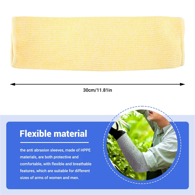 ABZZ-4 Paia Manicotti resistenti al taglio e alle ustione Manicotti di protezione del braccio Protezioni dell'avambraccio per pelle sottile e lividi 30 cm