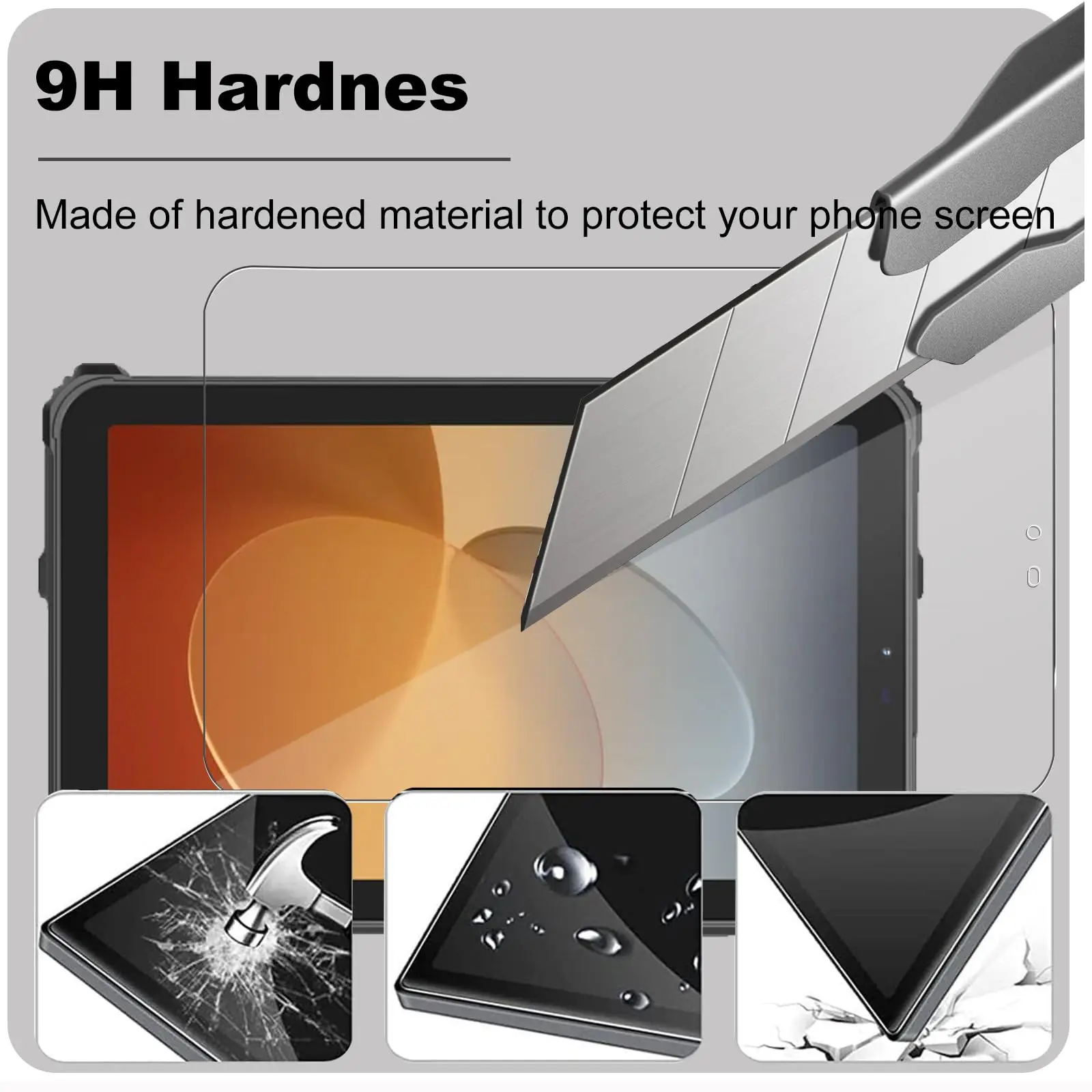 Screen Protector for Oukitel RT3 / Oukitel RT3 Pro 8 inch HD 9H Hardness Scratch Resistant Anti-fall Tablet Tempered Glass Film
