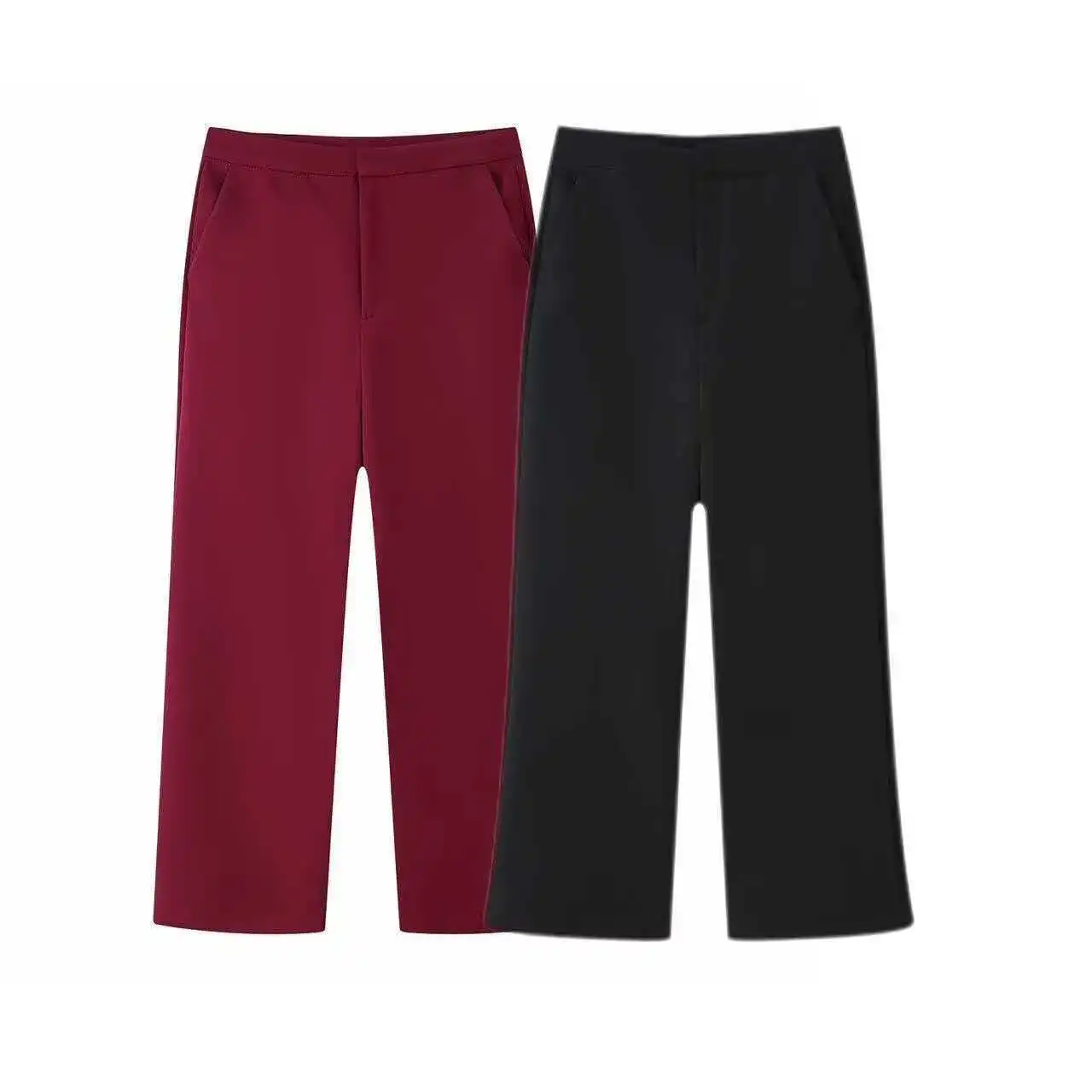 Conjunto de calças de duas peças feminino commuter jaqueta casual moda versátil borla mangas jaqueta de cintura alta calças de terno de perna reta