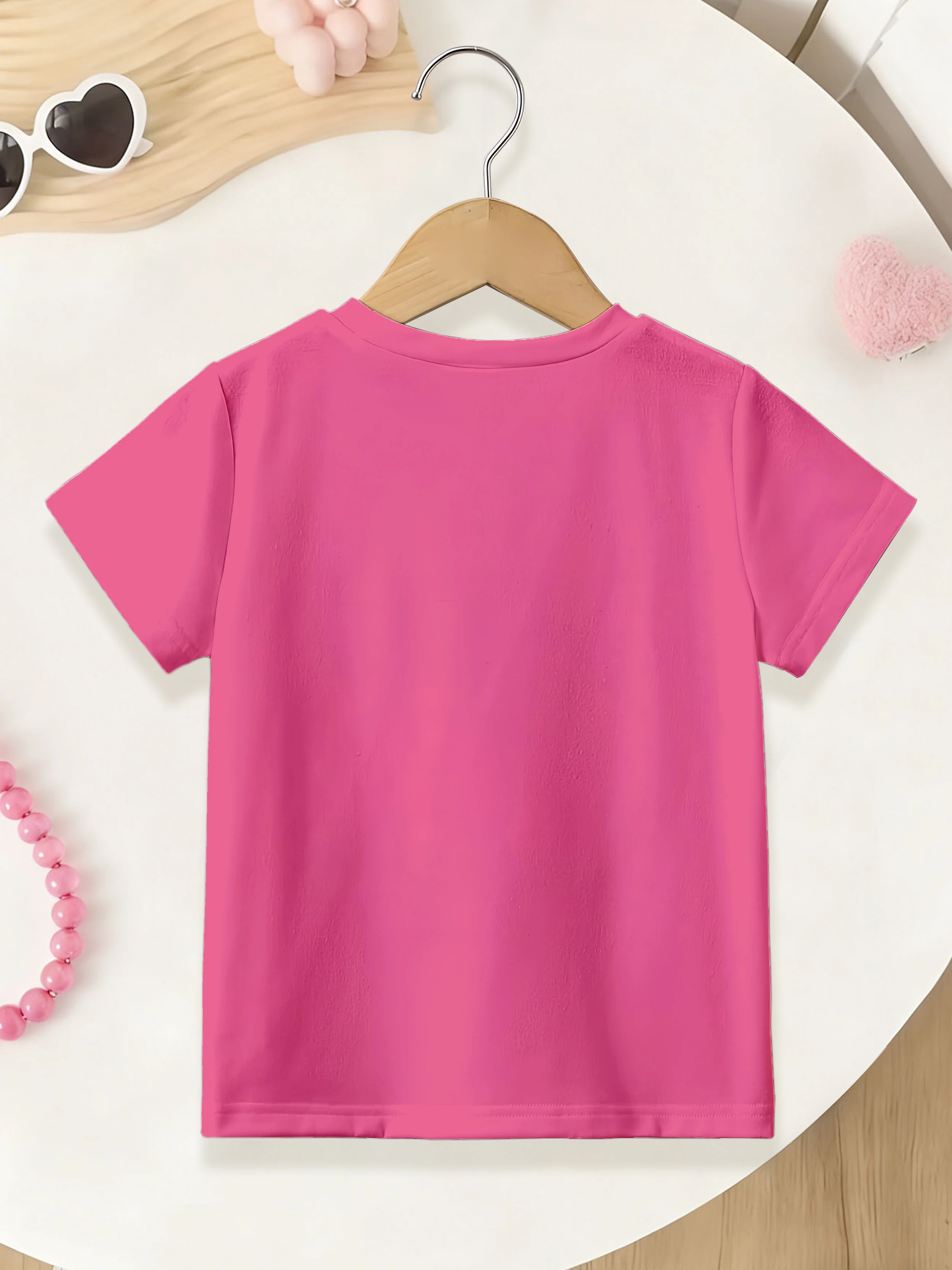 1 pieces: Independence Day and Mother's Day Girls Summer Short Sleeve T-shirt Cartoon American Style Mom Print