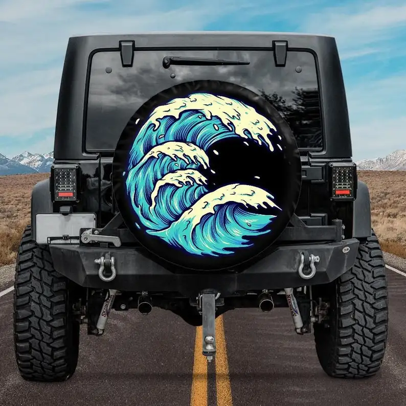 Spare Tire Cover, Ocean Waves,  Tire Cover, Sea Ocean Car accessories for surfers,  girl,  Accessories, Beach vibe