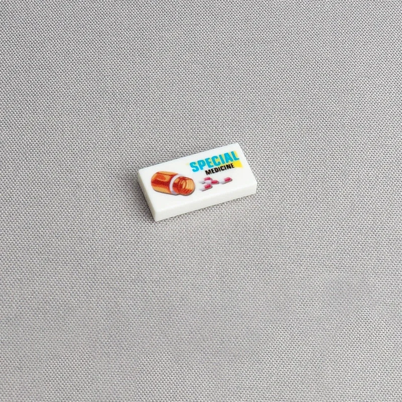 MOC 10PCS Scatola di Capsule 3069 Modello Stampato Building Blocks 3069pb Ospedale Pillole Mediche Bordo Mattoni Particelle Giocattolo FAI DA TE Regali Del Capretto