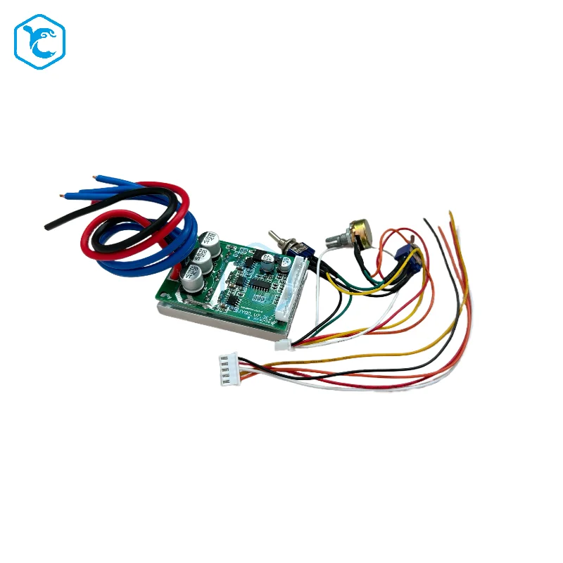 JUYI Rectangle Brushless DC Hall Sensor Speed Controller 12V 24V 36V 15A 500W PWM Motor Driver with wires switchs and heatsink