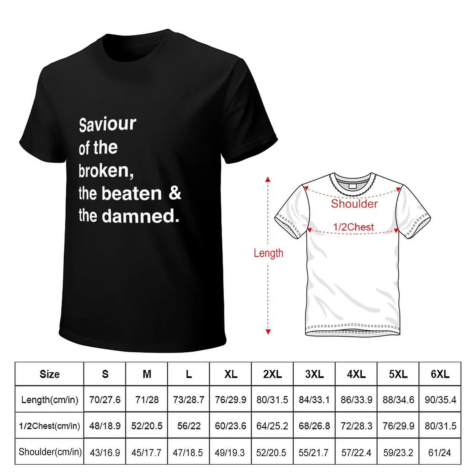 Saviour T-Shirt Vintage Style Printed Top