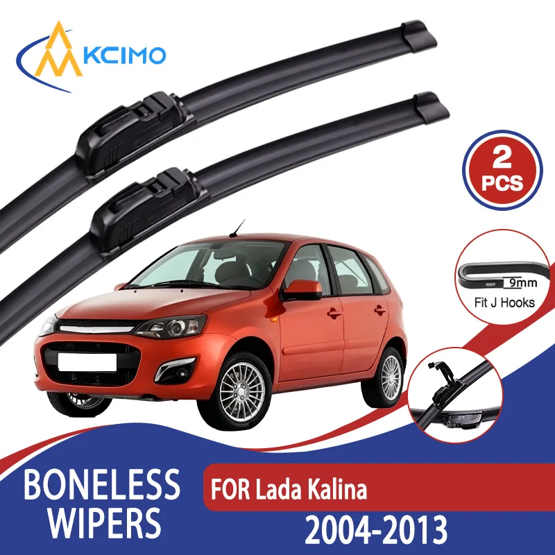 

For Lada Kalina 2004-2013 Car Wiper U-type Soft Rubber Boneless Wiper HD Quiet Durable Automotive Wiper 24"+16"