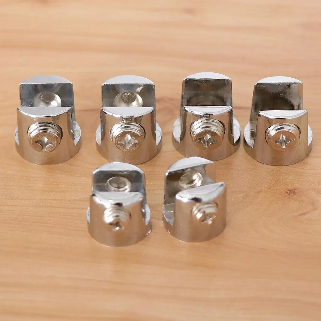 2개 원통형 조절식 유리 클램프 선반 지지대 - C