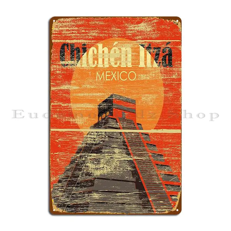 Chichen Itza металлический знак покраска пользовательский Декор стены Бар Декор стены оловянный знак постер