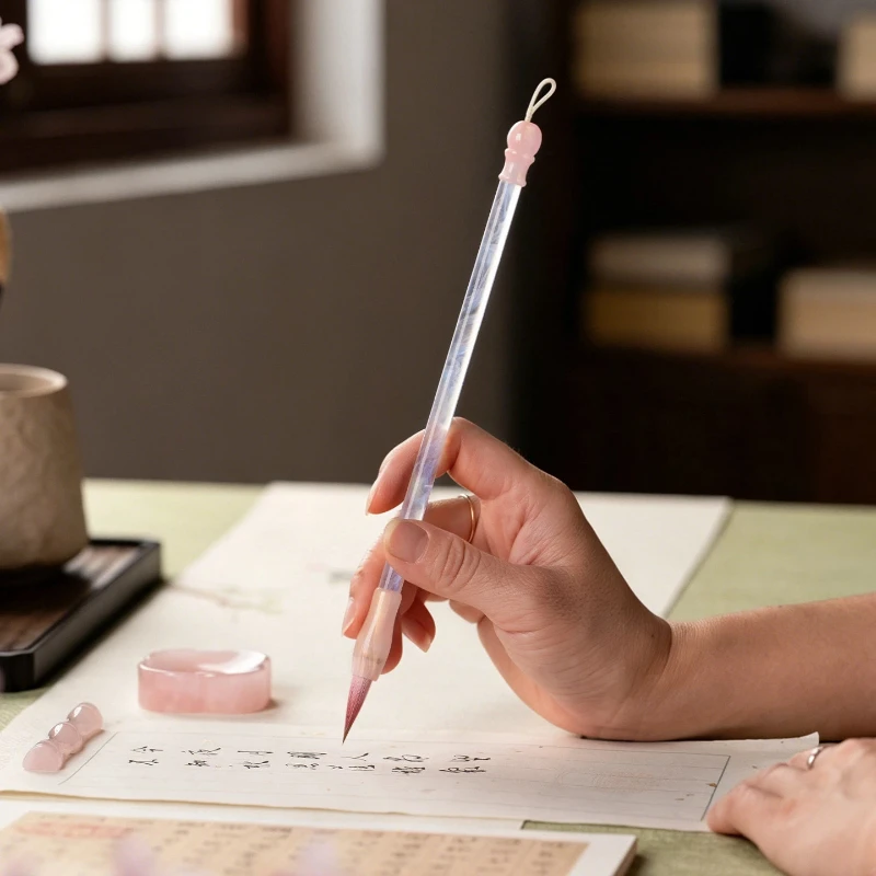 Mixed Hair Brush Chinese Calligraphy Writing Brush for Regular Script Running Script Chinese Traditional Painting Art Stationery