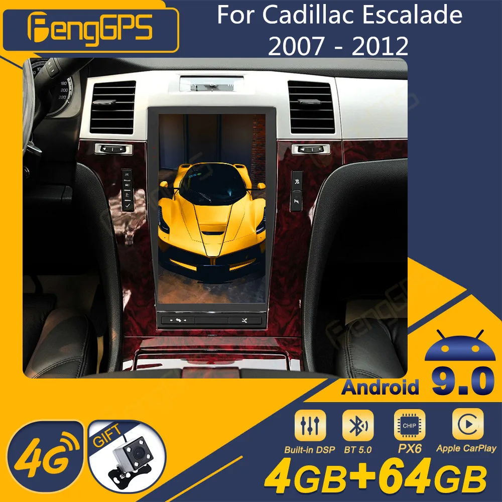 For Cadillac Escalade 2007 - 2012Android Car Radio 2Din Stereo Receiver Autoradio Multimedia Player GPS Navi Head Unit Screen