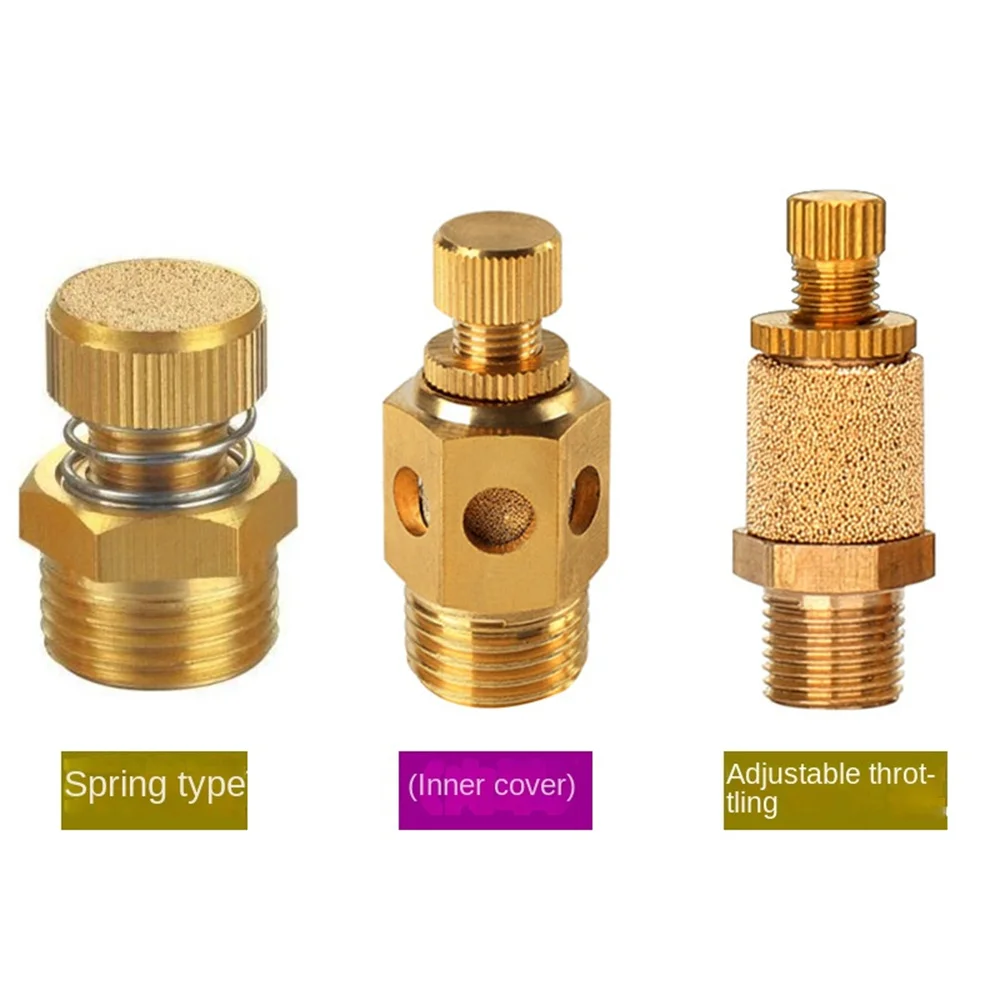 Pagoda Connector Stainless Steel Wear-resistant Explosion-proof Durable Valve Noise Silent Filter Flat Head Tools Brass Silencer