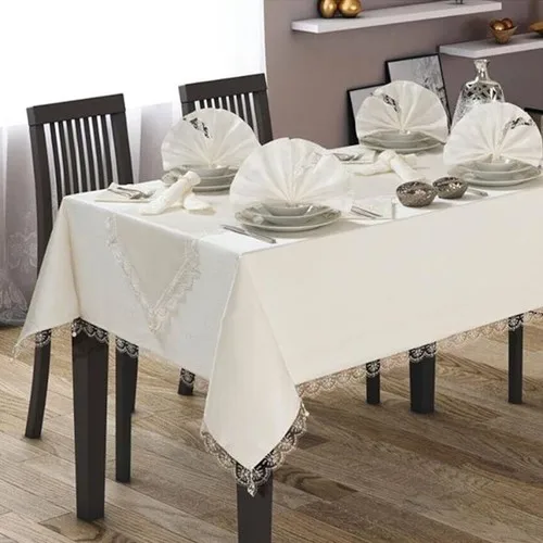 8 Person 18 Piece Dining Luxury Table Cloth Set