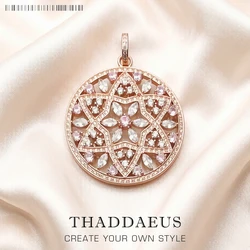 Pendant Flower Ornament Fashion Love Jewelry Europe Rose Gold Color 925 Sterling Silver Gift For Women