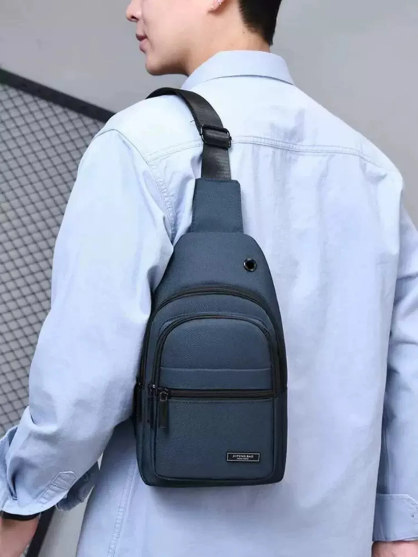 men's-business-casual-crossbody-chest-bag-fashionable-outdoor-sports-lightweight-nylon-cloth-small-size-bhj-backpack