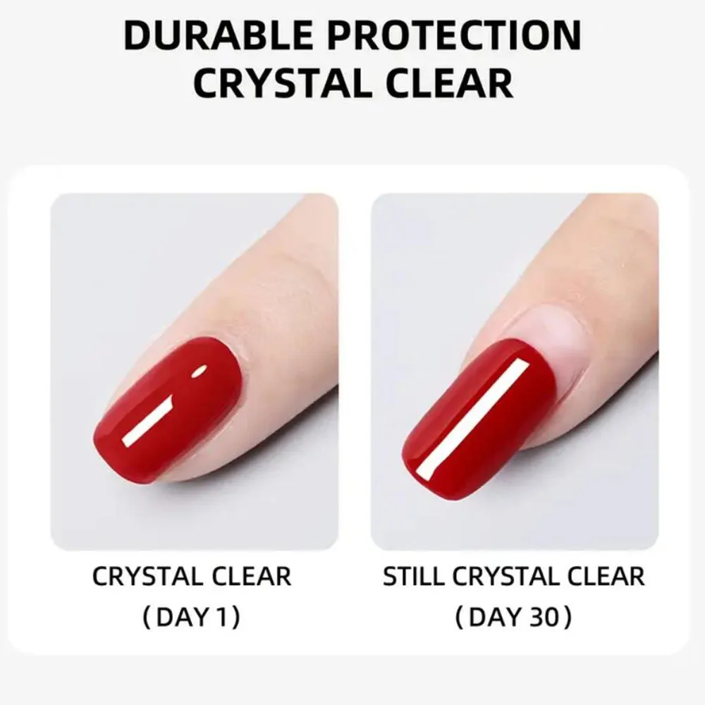 8.5/15ml Glossy Brush On Nail Art Glass Top Coat Long Lasting UV Soak Off Gel Nail Polish Sealing Coat Multi-fuction NailVarnish