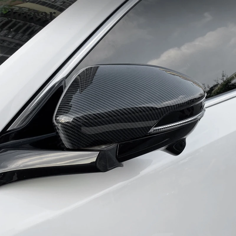 

For Changan UNIK UNI-K 2021 2022 Rear View Mirror Cover Mirror Protection Cover Carbon Fiber Pattern Appearance Accessories