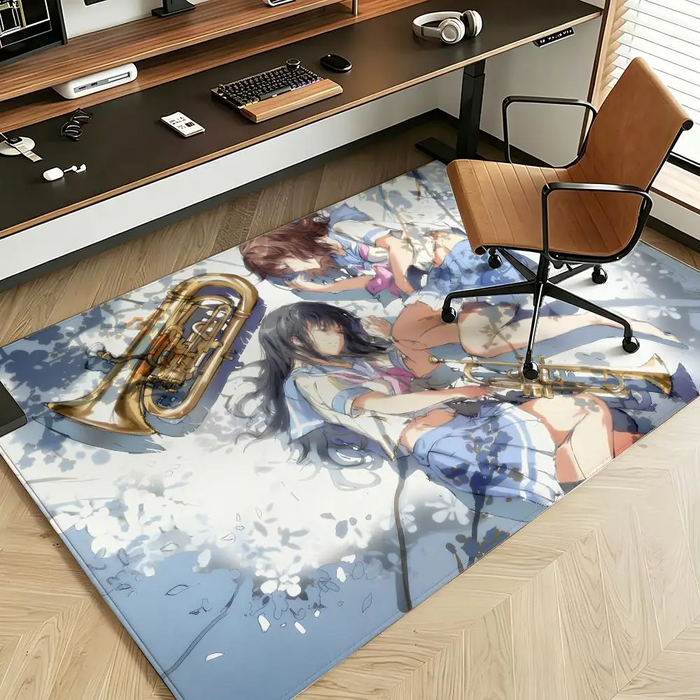 Anime H-Hibike! E-Euphonium Floor Mat Soft Flannel Floor Mat  Suitable for Entryways, Living Rooms, Bedrooms, and Bathrooms