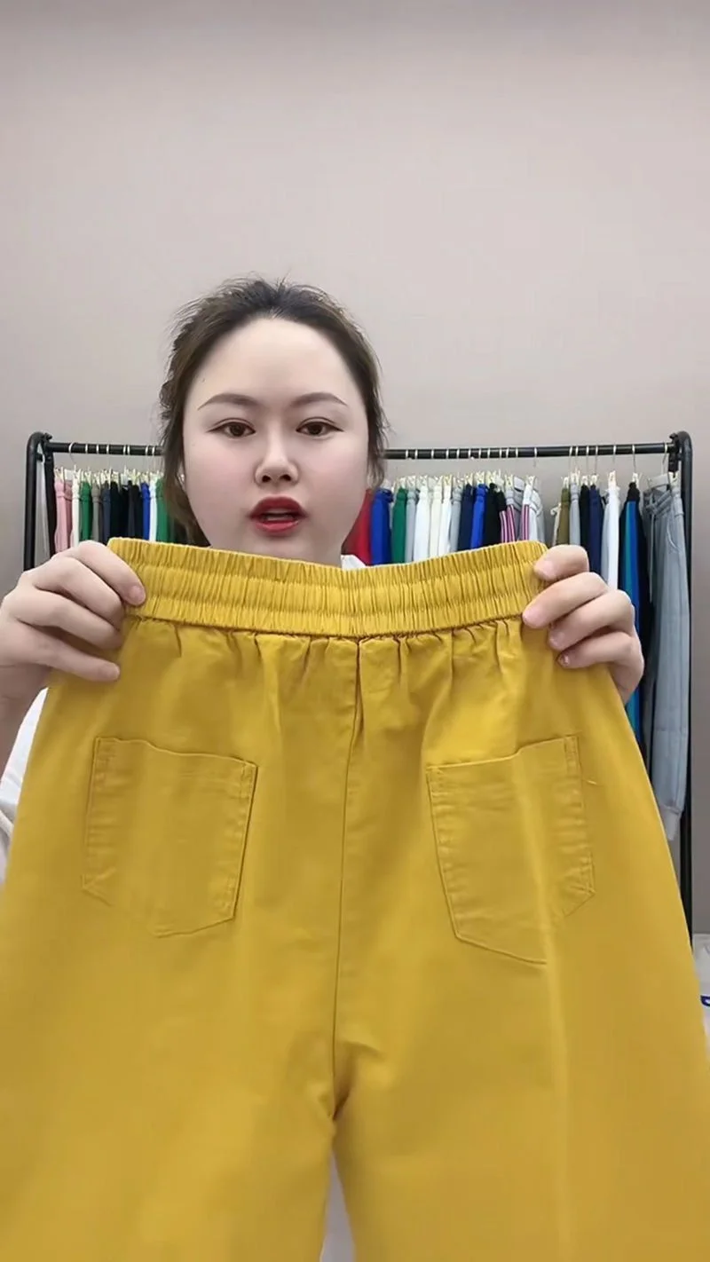 Spring Summer Women's Harem Pants High Waist Straight Casual All-match Pants Women Fashion Loose Cotton linen Trousers Female