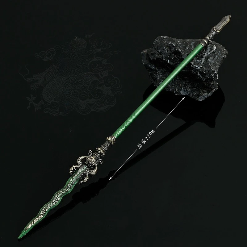 22 cm 8,6 Zoll Schwarzer Mythos: WuKong Spiel Peripherer Speer Samurai Schwert Katana Sammlung Metall Waffe Modell Ornament Cosplay Jungen Spielzeug