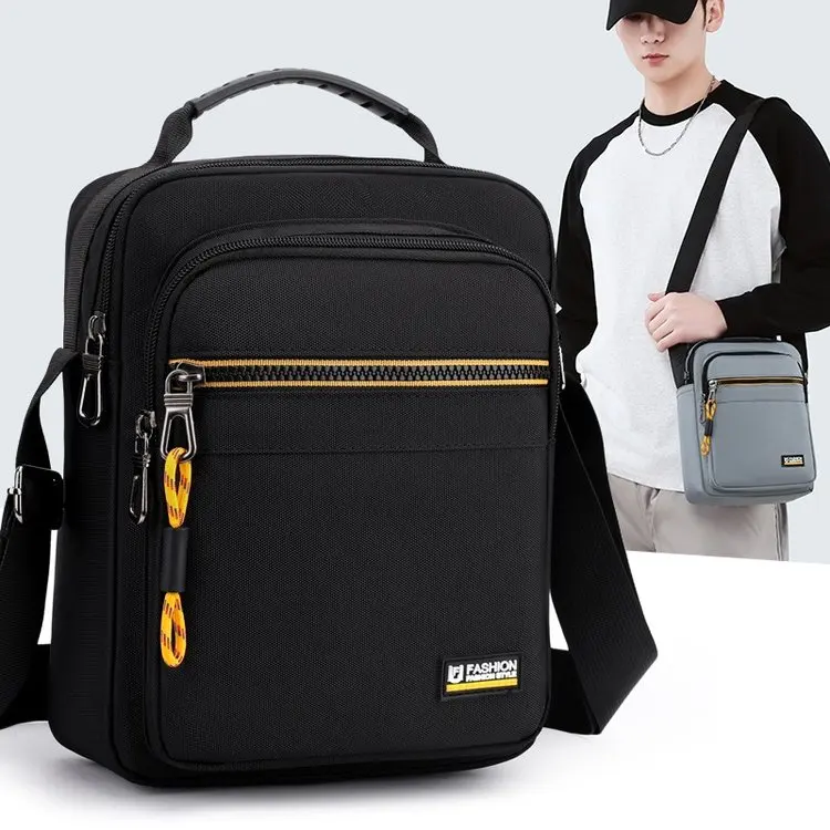 Men's Large Capacity Oxford Cloth Shoulder Bag Backpack Crossbody Handbag Briefcase Business Bag Money Bag Nylon Material Zip...