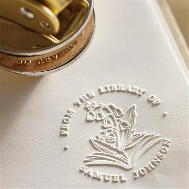 Customized Embosser Stamp for Wedding Library Book Private Seals Envelope & Party Invitation Embossing DIY Logo Design