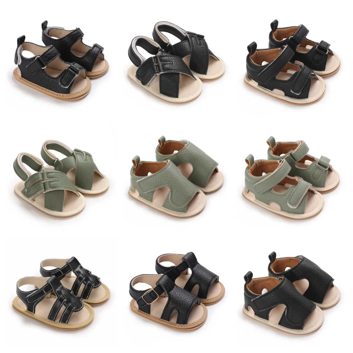 Fashion And Versatile 0-18 Months Old Baby Sandals With Non Slip Rubber Soles For Baby Walking Shoes Boys Sports Casual Shoes