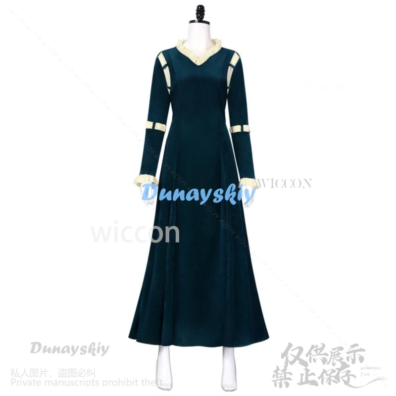 Anime Movie Meida Cosplay Costume Long Dress Adult Women Dress Wig Suits Girls Halloween Carnival Costume Princess Wear Cos