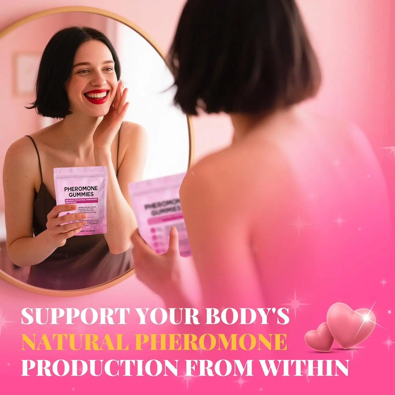 

Women's Body Pheromone Gummies Attract Men Deodorant Encourage Dating Boost Women Confidence