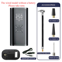 120W Handheld Air Compressor Wireless/Wired Without any battery Inflatable Pump Portable Air Pump Tire Inflator Digital for Car