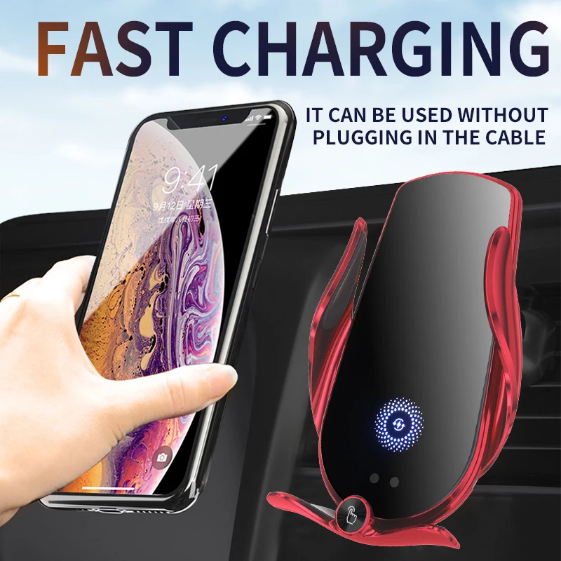 

M2 15W Wireless Car Charger, Electric Auto Clamp with Infrared Sensor, Smart Induction Lock