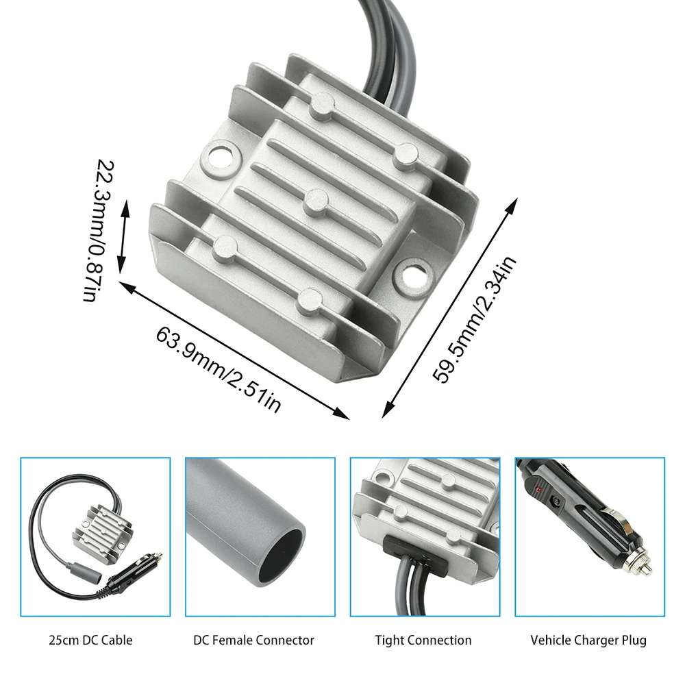DC 12V 24V to 30V, 3.5A mini DC Step-up Converter with Cigarette Lighter Plug, Suitable for Motorhomes, Boats, Etc.