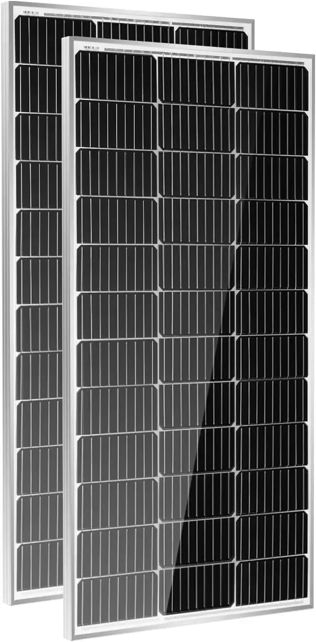 2pcs 100W 12V 9BB Cell Monocrystalline Solar Panel,Cabins, Marine, Boat and Any Other Off Grid Applications-Upgrade Version