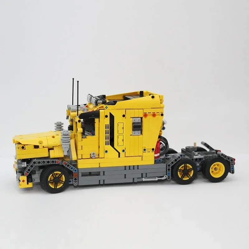 MOC-5326+MOC-5385 American Heavy Truck with Trailer Long Distance Transporter Assembly Block Model 1928parts Children's Toy Gift