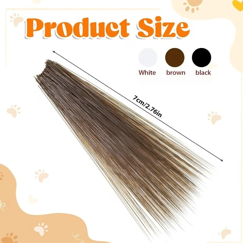 300Pcs Realistic PVC Animal Fur Pieces with Storage Bottle, for DIY Cat & Dog Puppets, Masquerade, Educational Crafts & Specimen