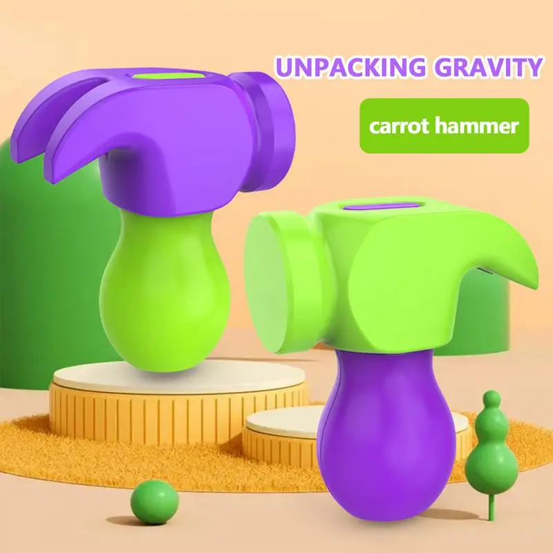 Gravity Hammer Toy Gravity Relief Turnip Hammer Kids Toys Portable Pocket Fun  Hammering Pounding Fidget Toy Stress Relief Toys