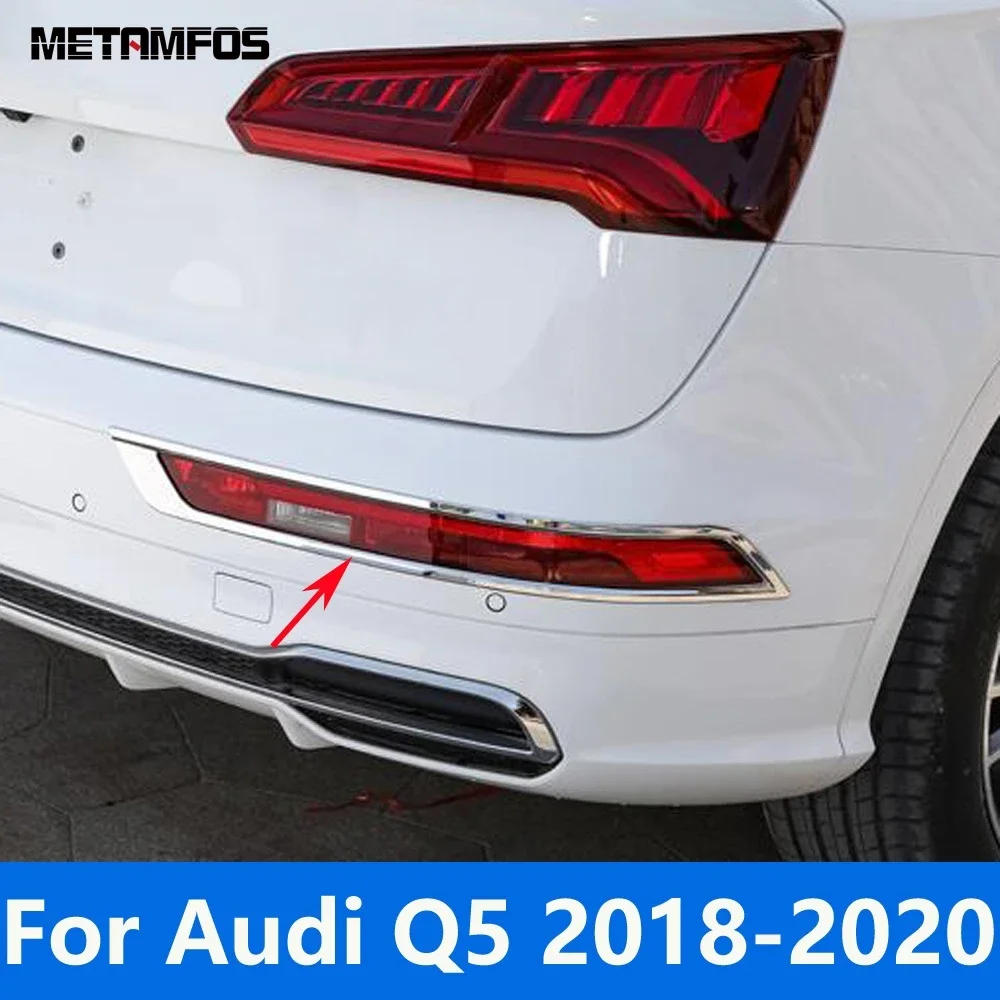 

Для Audi Q5 2018 2019 2020 Хромированная крышка заднего противотуманного фонаря, накладка противотуманной фары, защитная рамка, внешние аксессуары, Стайлинг автомобиля