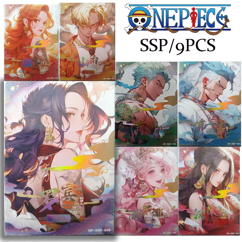 

One Piece Ssp/9Pcs Luffy Nami Zoro Robin Perona Sanji Boys Anime Collectible Cards Christmas Birthday Presents Frankie