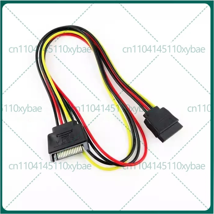 

10pcs SSD solid state drive SATA power cord optical drive fan graphics card power cable 15P male to female extension cable 50CM