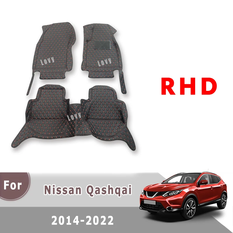 

Автомобильные коврики RHD, коврики для Nissan Qashqai J11 2022 2021 2020 2019 2018 2017 2016 2015 2014, защитные аксессуары для автомобильного интерьера